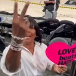 Love Beats Hate Sign at Aces/Fever WNBA Playoffs
